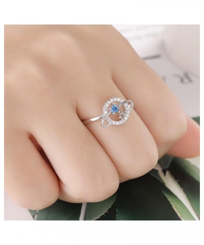 925 Sterling Silver Simple Design Planet Star Ring For Women Girls Fashion Zircon Ring Statement Stacking Rings Wedding Ring ...