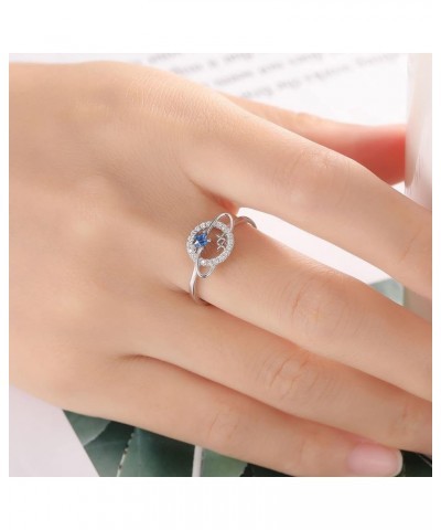 925 Sterling Silver Simple Design Planet Star Ring For Women Girls Fashion Zircon Ring Statement Stacking Rings Wedding Ring ...