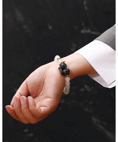 Black Obsidian Chalcedony Bracelet for Women Gifts Friendship Energy Healing Crystals $10.39 Bracelets