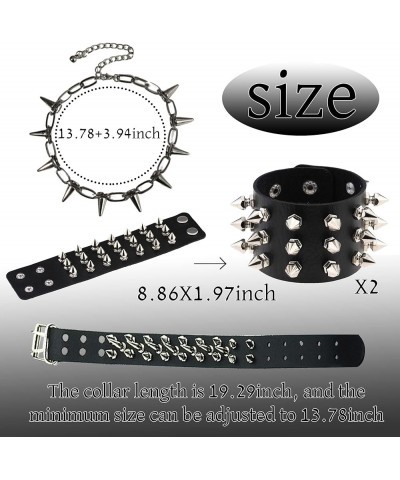 3 PCS Black Punk Gothic Bracelet Leather Bracelet Punk Choker Black Wristband Choker Black 1 $11.59 Necklaces