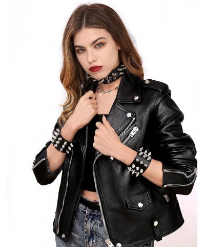 3 PCS Black Punk Gothic Bracelet Leather Bracelet Punk Choker Black Wristband Choker Black 1 $11.59 Necklaces