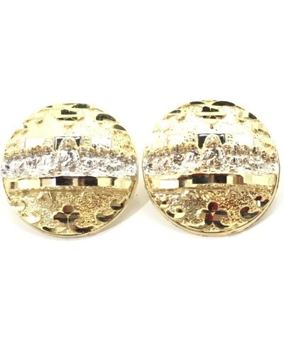 NEW 10K YELLOW GOLD 20 MM DIAMETER ROUND LAST SUPPER STUD EARRINGS 6400 $115.03 Earrings