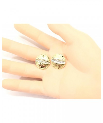 NEW 10K YELLOW GOLD 20 MM DIAMETER ROUND LAST SUPPER STUD EARRINGS 6400 $115.03 Earrings