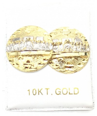 NEW 10K YELLOW GOLD 20 MM DIAMETER ROUND LAST SUPPER STUD EARRINGS 6400 $115.03 Earrings