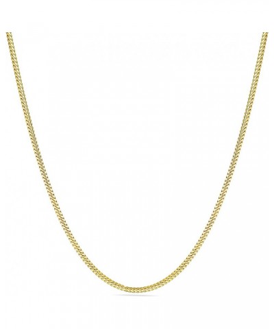 18K Gold Over Solid 925 Sterling Silver 2MM, 2.5MM, 3.5MM, 4MM Miami Cuban Chain Necklace- 16"-30 18 2MM $41.61 Others