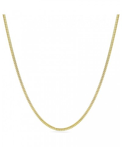 18K Gold Over Solid 925 Sterling Silver 2MM, 2.5MM, 3.5MM, 4MM Miami Cuban Chain Necklace- 16"-30 18 2MM $41.61 Others