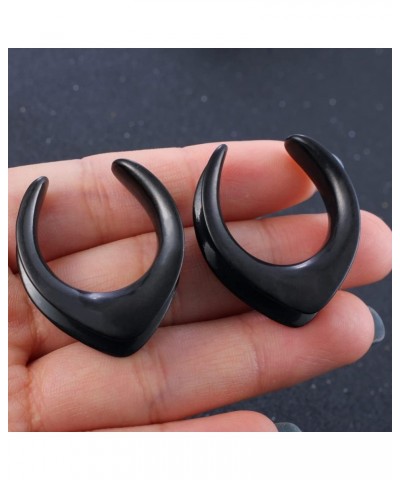 2 PCS Classic 2g (6mm) -1'' (25mm) Saddle Gauges for Stretched Ears Lightweight Hypoallergenic 316 Stainless Steel Saddle Plu...