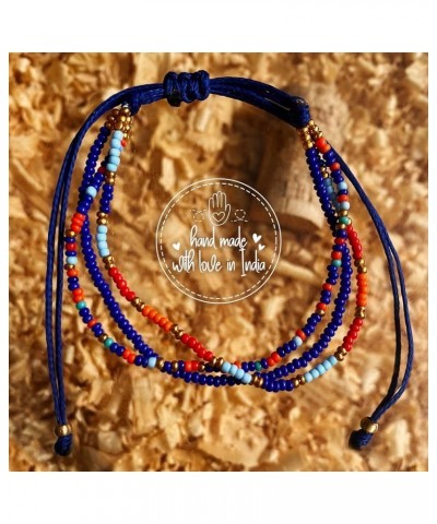 Beaded Bracelet, Friendship Bracelet, Waterproof Strings, can also be worn as an Anklet, Aesthetic Jewelry for Women and Teen...