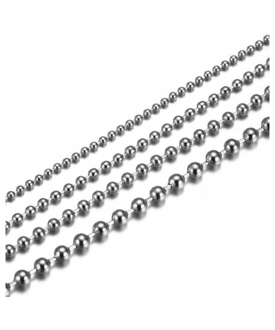 INFINIQUE CREATIONS Stainless Steel Silver Ball Chain Bracelet Necklace Men Women 1mm-5mm 7"-38 2.5mm Silver $7.54 Necklaces