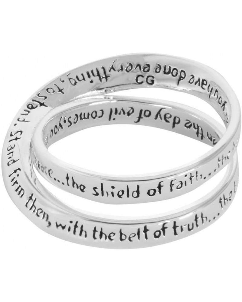 Ephesians 6:13 Silver Plated Women's Double Mobius Ring Size 8 $9.22 Rings