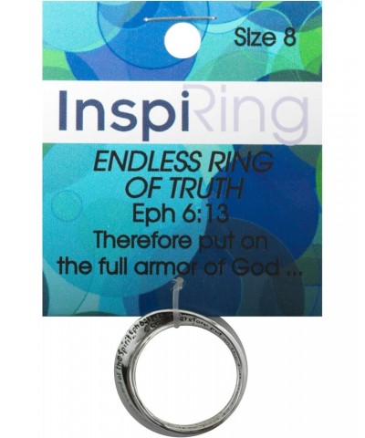 Ephesians 6:13 Silver Plated Women's Double Mobius Ring Size 8 $9.22 Rings