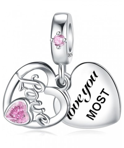 Sister Mother Daughter Wife Charms Fit Pandora Charms Bracelet 925 Sterling Silver Forever Always Love Dangle Charms for Wome...