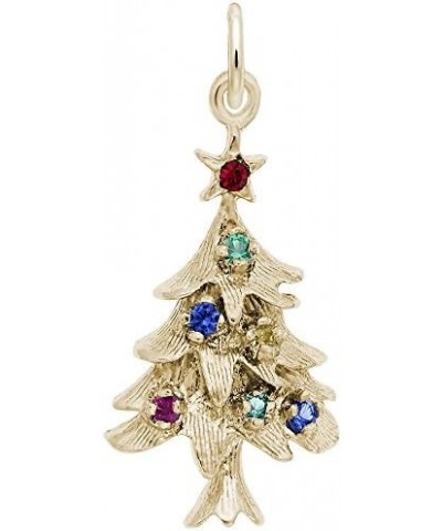 Christmas Tree Charm Pendant Available in Gold or Sterling Silver Yellow Gold 10K $22.50 Pendants