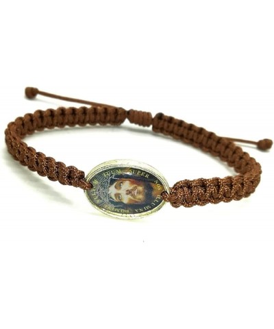 Holy Face Of Jesus Medal Bracelet On Adjustable Cord Catholic Blessing Jewelry Gift Brown $14.31 Bracelets