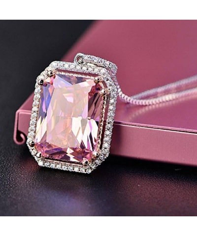 925 Silver Jewelry Sets Pink Quartz Cubic Zircon Ring Earrings Pendant Necklace Jewelry Set Whole Fine Jewelry Only Ring 10 $...