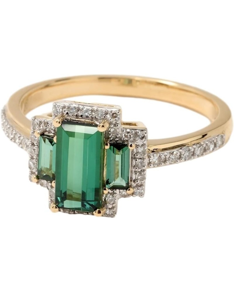 Emerald Cut Emerald Engagement Ring for Women Emerald-Cut Anniversary Engagement Promise for Women in 10K 14K 18K 10K $126.72...