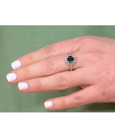 Emerald Cut Emerald Engagement Ring for Women Emerald-Cut Anniversary Engagement Promise for Women in 10K 14K 18K 10K $126.72...