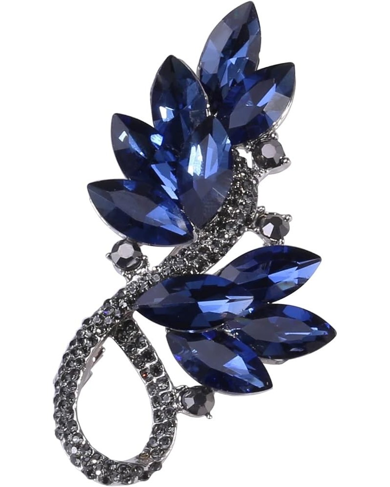 Women's Austrian Crystal Brooch Pins Elegant Rhinestone Brooch Jewelry Gift for Women, girls, ladies Blue $8.67 Brooches & Pins