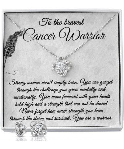 Love Knot Necklace Cancer Warrior, Cancer Fighter Gift, Encouragement Gift for Cancer Warrior, Cancer Survivor Friendship Gif...