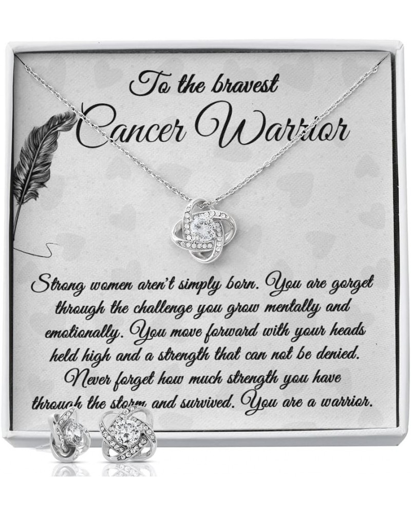 Love Knot Necklace Cancer Warrior, Cancer Fighter Gift, Encouragement Gift for Cancer Warrior, Cancer Survivor Friendship Gif...