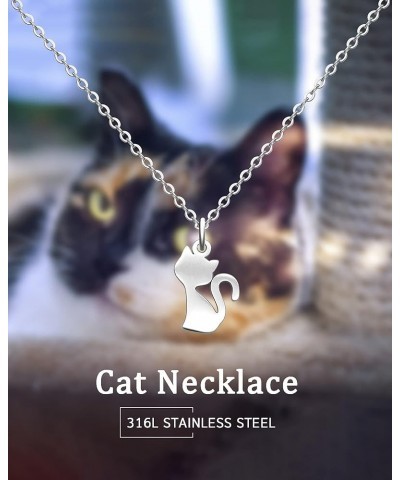 Stainless Steel Animal Lover Charm Pendant Necklace Jewelry Gifts for Women Girls Teen,lovely Spirit pet Necklace Gifts for h...