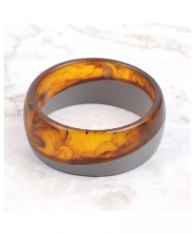 Lightweight Acrylic Statement Bracelet - Mottled Acetate Bangle Tortoise Shell, Leopard Animal Marbled Open Cuff, Chunky Squa...