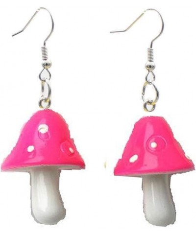 Handmade Colorful Mushroom Shape Dangle Earrings Sweet Fresh Chic Charm Mushroom Pendant Drop Earrings for Women Girls Funny ...