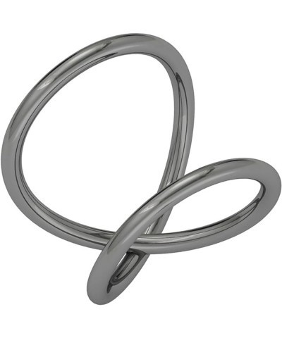 Modern Infinite Loop Criss Cross X Orbit Ring Band Sterling Silver 925 Jewelry, Promise Ring for Couples, Splint Knuckle Dain...