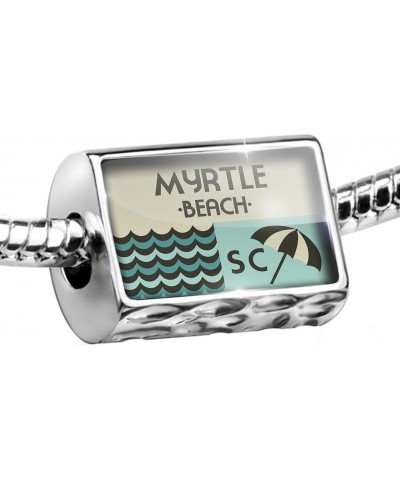 Bead US Beaches Vacation Myrtle Beach Charm Fits All European Bracelets $9.16 Bracelets