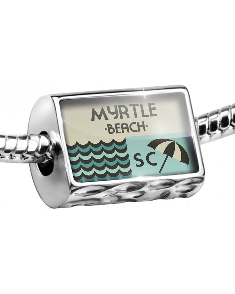 Bead US Beaches Vacation Myrtle Beach Charm Fits All European Bracelets $9.16 Bracelets