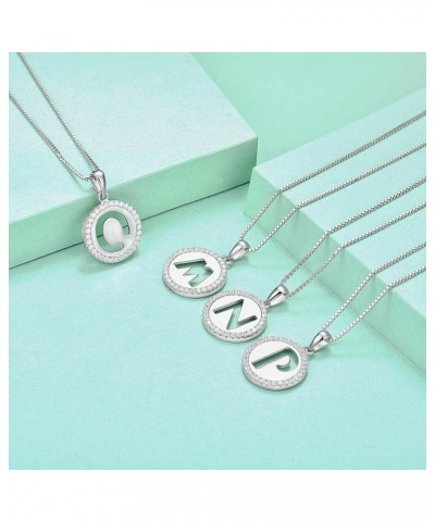 Initial Necklace for Women Teen girls 925 Sterling Silver Letter A-Z Pendant 26 Alphabet Jewelry Q $22.94 Necklaces