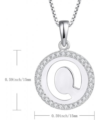 Initial Necklace for Women Teen girls 925 Sterling Silver Letter A-Z Pendant 26 Alphabet Jewelry Q $22.94 Necklaces