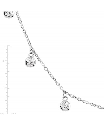 'Marvel Around' Cubic Zirconia Necklace in Sterling Silver, 15" + 2 17.0 Inches $25.80 Necklaces