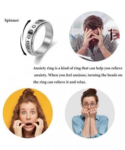 Anxiety Ring for Women Worry Rings Fidget Band Ring Moon Sun Star Spinner Rings for Girls Stress Relief Rings for Meditation ...