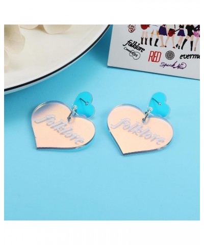 TS Earrings for Women,Fashion Singer Earrings Jewery，Album Song Title Taylor Concert Gifts for Swiftie Fans folklore $8.83 Ea...