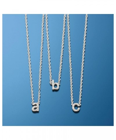 Diamond-Accented Lowercase Mini Initial Necklace in Sterling Silver 18-inch (R) $31.20 Necklaces