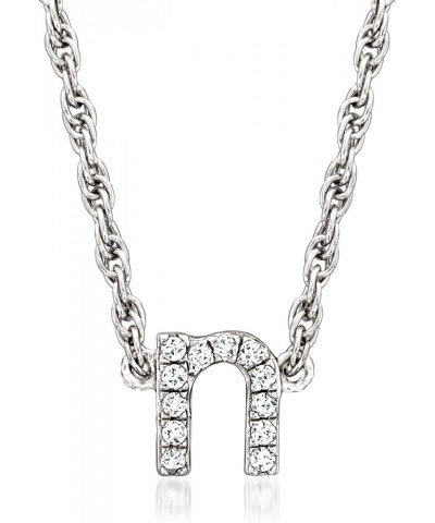 Diamond-Accented Lowercase Mini Initial Necklace in Sterling Silver 18-inch (R) $31.20 Necklaces