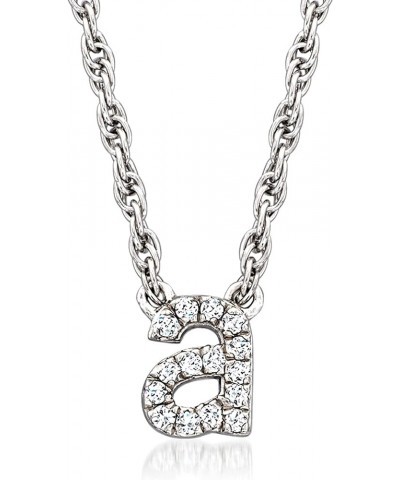 Diamond-Accented Lowercase Mini Initial Necklace in Sterling Silver 18-inch (R) $31.20 Necklaces