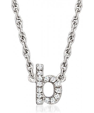 Diamond-Accented Lowercase Mini Initial Necklace in Sterling Silver 18-inch (R) $31.20 Necklaces