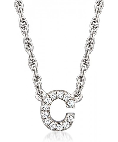 Diamond-Accented Lowercase Mini Initial Necklace in Sterling Silver 18-inch (R) $31.20 Necklaces