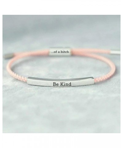 Be Kind of a Bi*ch Tube Bracelet,Adjustable Braided Rope Handmade Engraved Inspirational Bracelet,Sisters Bestie Tube Bracele...