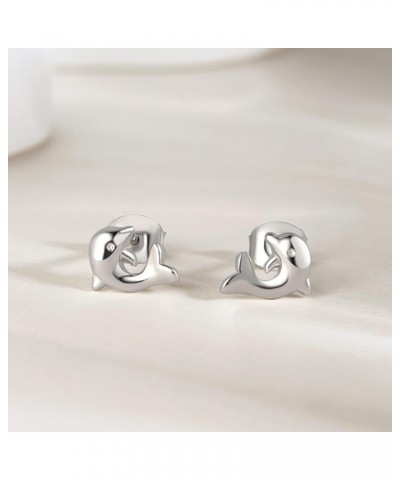 925 Sterling Silver Earrings Stud Earrings for Women Post Earrings Small Jewelry Cute Earrings Heart Love Cat Rabbit Bunny Do...