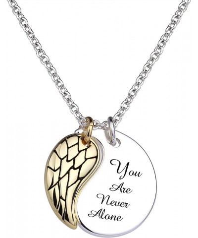 Angel Wing Necklace for Women Silver Gold Plated Cute Angel Wings Heart Cross Pendant Necklace Guardian Angel Necklaces for W...