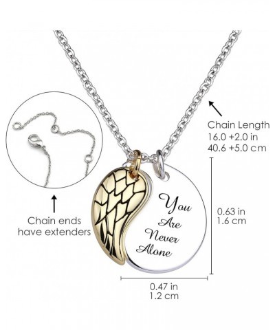 Angel Wing Necklace for Women Silver Gold Plated Cute Angel Wings Heart Cross Pendant Necklace Guardian Angel Necklaces for W...