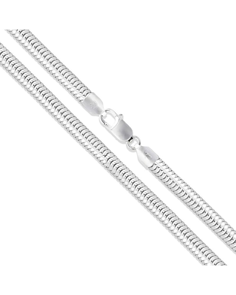 Sterling Silver Round Snake 1.9mm 2.2mm 2.4mm 3mm 4mm 5mm Chain Solid 925 Necklace 4.0mm Length 18 Inches $21.65 Necklaces