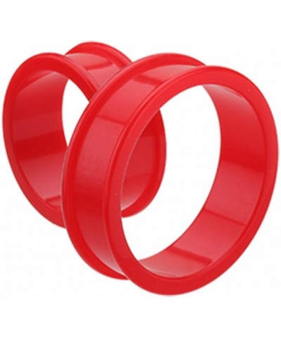 Supersize Flexible Silicone Double Flared Ear Gauge WildKlass Tunnel Plug (Sold as Pairs) 2" (51mm) Red $13.63 Body Jewelry