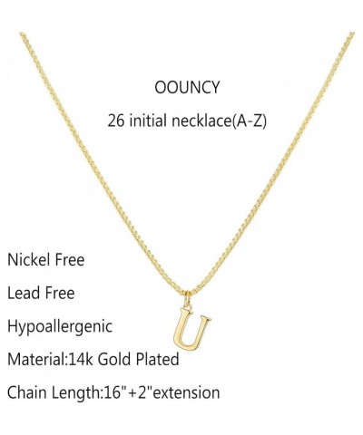 Simple Choker Jewelry Plated Gold Initial Necklaces Presents for Women,Trendy Cute Dainty Tiny Letter A-Z Personalized Name P...