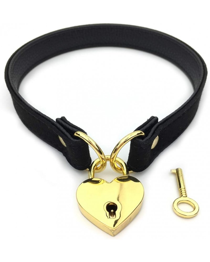 Padlock Collar Necklace Lolita Collar Cat Kitty Velvet Necklace B 16.0 Inches $10.44 Necklaces