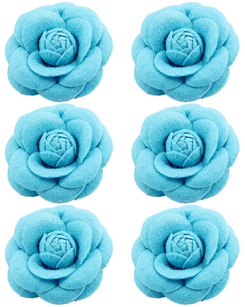 Camellia Brooch Camellia Corsage Fabric Flower Hair Clip Artificial Flower Brooches Lapel Pin for Hat Bag Dress Suit Blue $9....