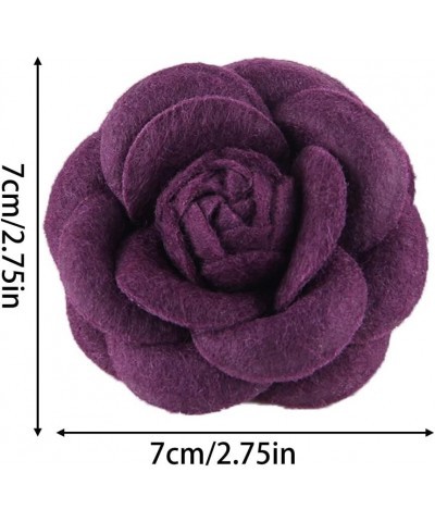 Camellia Brooch Camellia Corsage Fabric Flower Hair Clip Artificial Flower Brooches Lapel Pin for Hat Bag Dress Suit Blue $9....